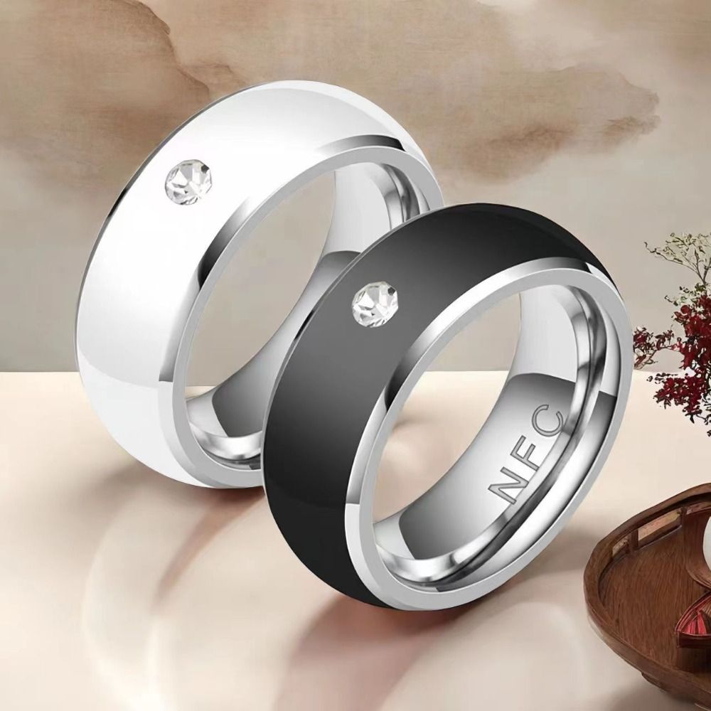 Smart Ring Nfc Pay - แหวนนิ้ว NFC มัลติฟังก์ชั่นสวมใส่เชื่อมต่อเทคโนโลยีอัจฉริยะอัจฉริยะอุปกรณ์โทรศัพท์ Android เครื่องประดับแฟชั่น