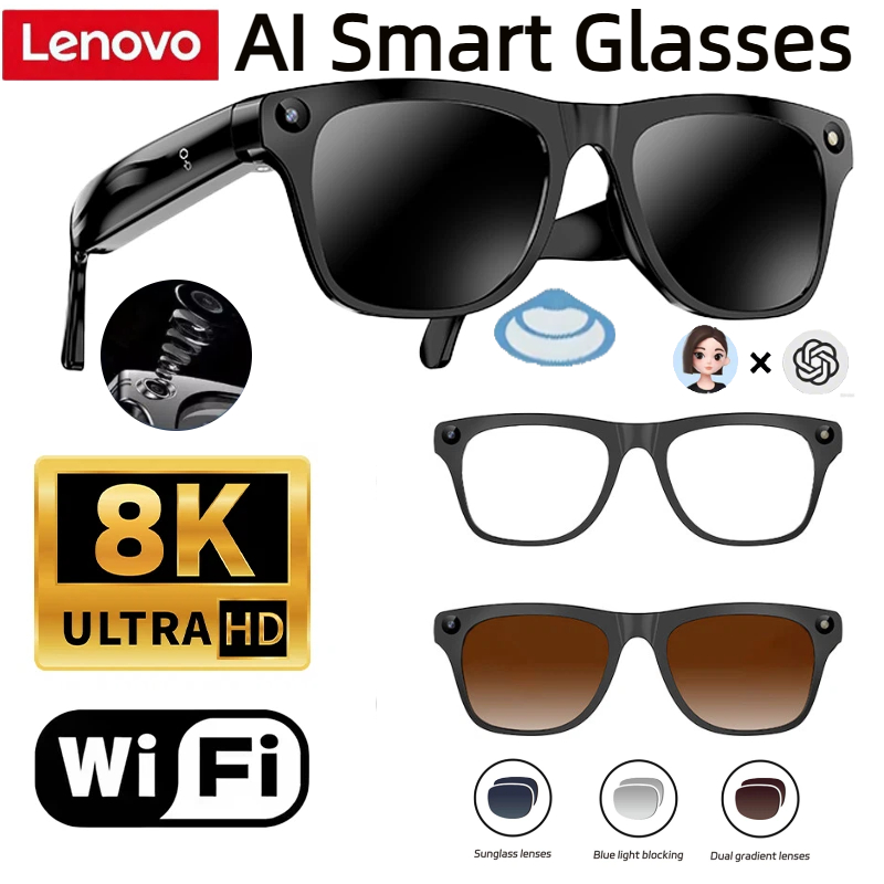 Smart Glasses Lens - เลอโนโว 32G เมมโมรี่ 800W กล้อง 4K