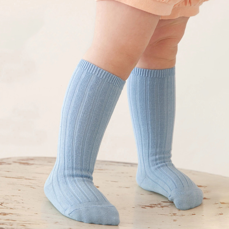 Baby Sock Oximeter - 13 สีเด็กชายและเด็กหญิงถุงเท้าผ้าฝ้าย Casual Ribbed เข่าสูงเด็กถุงเท้ายาว Bootes