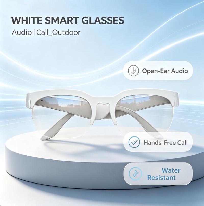 Smart Glasses Lens - แว่นตากันแดดอัจฉริยะบลูทูธแบบเปิดหู แปลภาษาแบบเรียลไทม์ ป้องกันรังสียูวี ภาพคมชัด น้ำหนักเบา สวมใส่สบาย