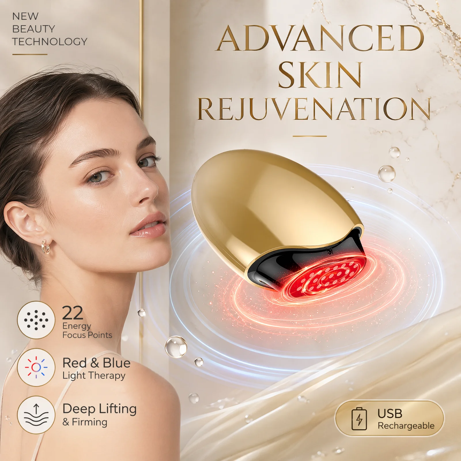 เครื่องนวดหน้าคอลลาเจน บิวตี้  - Galvanic Skin Sensor บทวิจารณ์และราคา