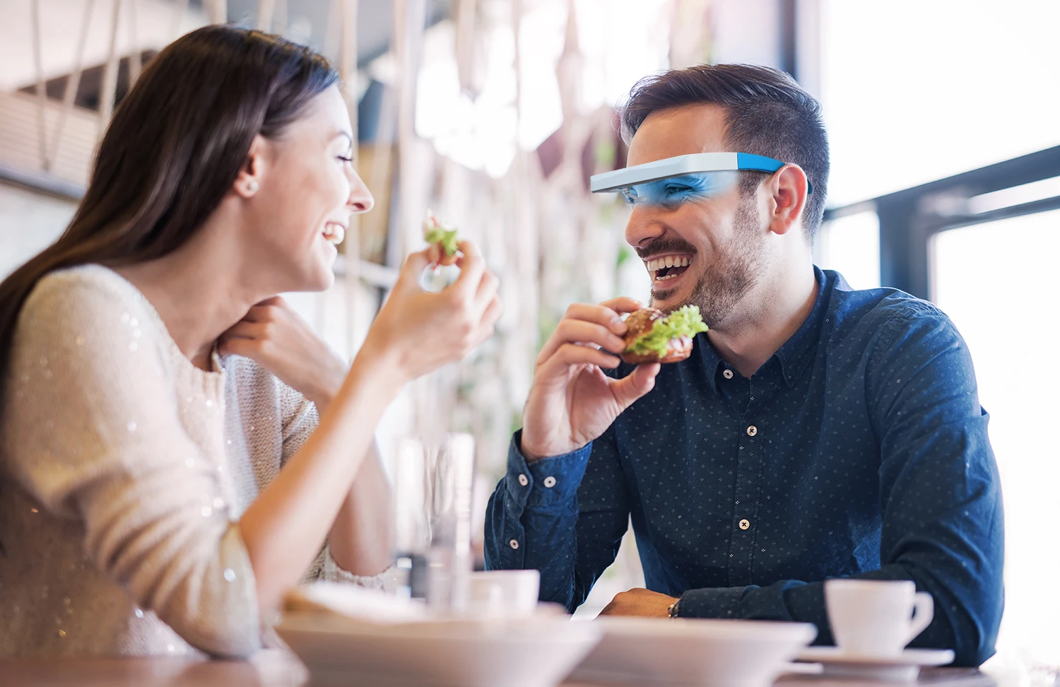 แว่นตาบำบัดแสง SAD สีแดง-น้ำเง - Light Therapy Glasses บทวิจารณ์และราคา