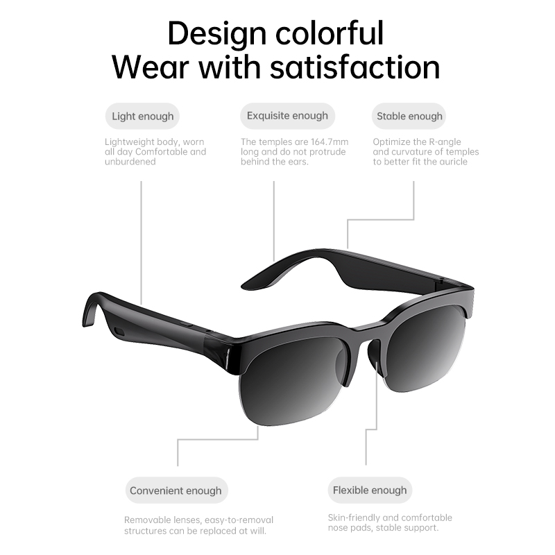 แว่นตาอัจฉริยะบลูทูธแบบเปิดหู  - Smart Glasses Lens บทวิจารณ์และราคา