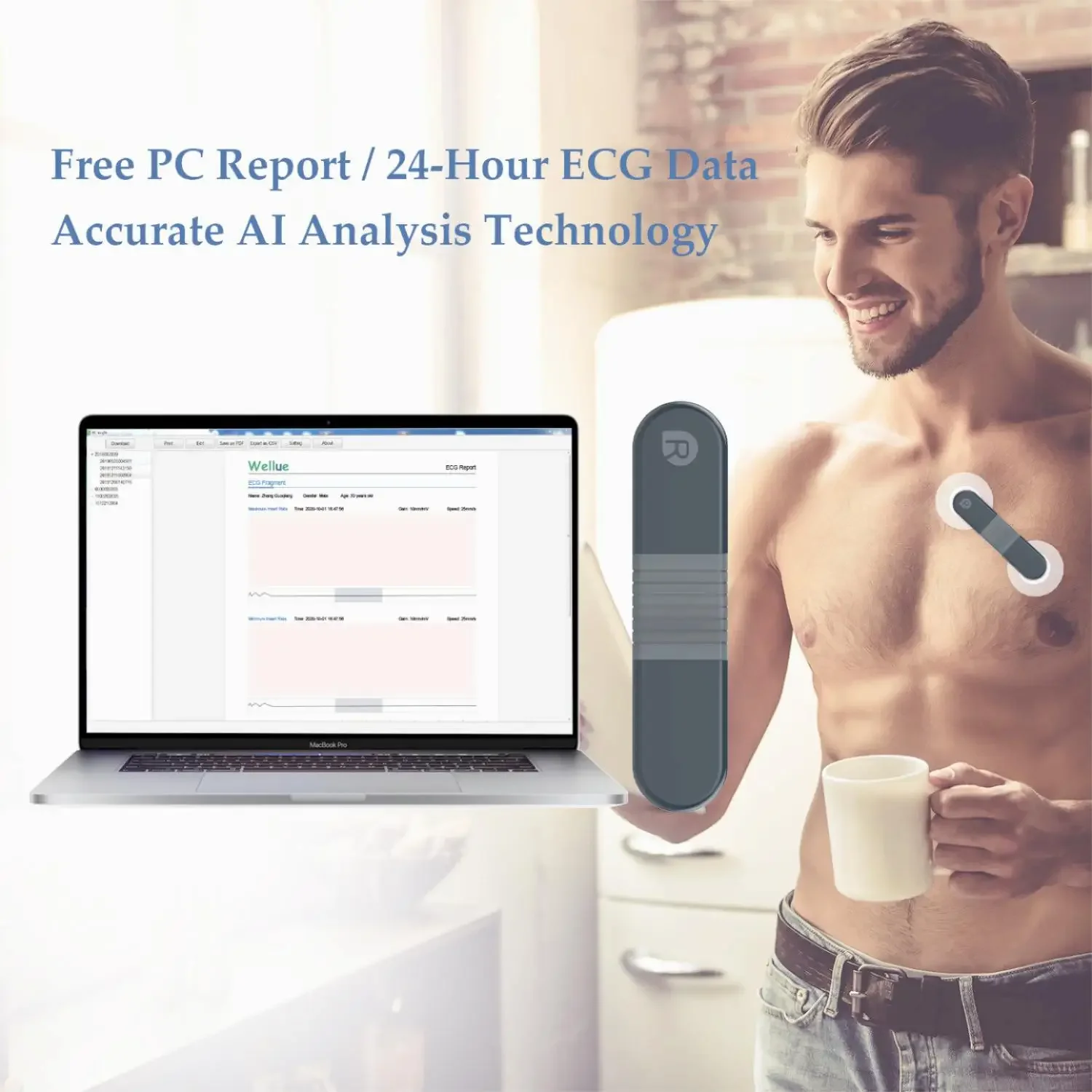 เครื่องบันทึกแบบไดนามิกไร้สายบ - Ecg Patch Monitor บทวิจารณ์และราคา