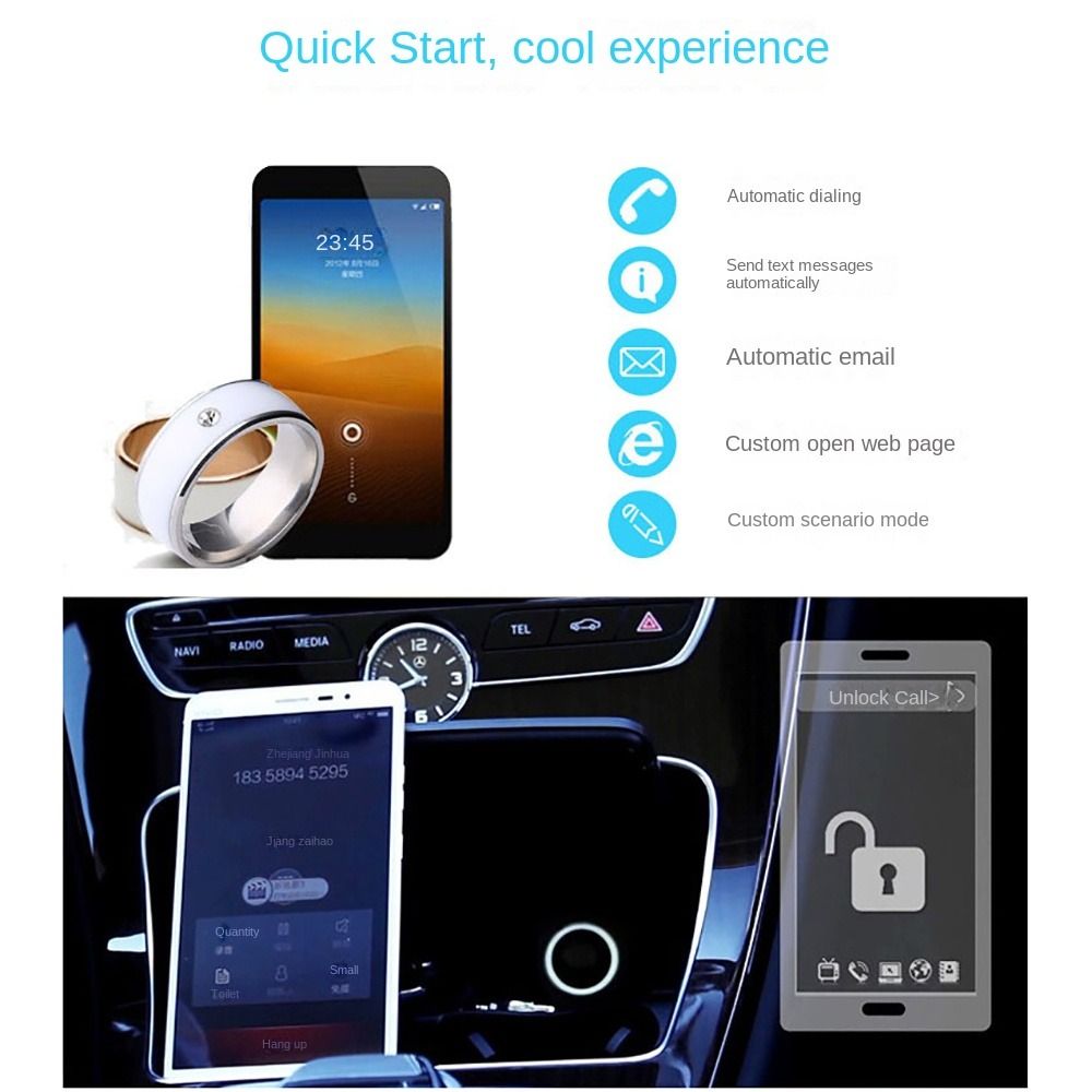 แหวนสมาร์ท NFC สแตนเลสสตีลอเนก - Smart Ring Nfc Pay บทวิจารณ์และราคา